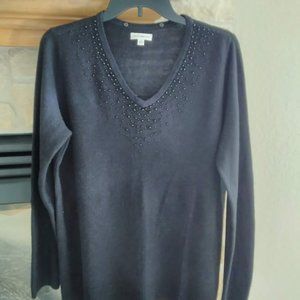 Black Sweater with beading embellishments